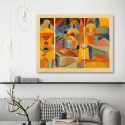 Abstract geometrisch schilderij op canvas Temple Gardens Paul Klee Korting