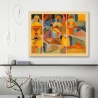 Abstract geometrisch schilderij op canvas Temple Gardens Paul Klee Korting