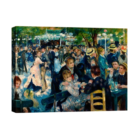 Impressionistische canvasprint Dance at Le Moulin de la Galette Renoir Aanbieding