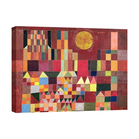 Impressionistisch kunstwerk op canvas Castle and Sun (detail) Paul Klee Aanbieding