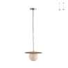 Hanglamp met metalen armatuur en glazen diffuser 30cm Chaplin LS1 Aanbieding