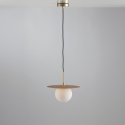 Hanglamp met metalen armatuur en glazen diffuser 30cm Chaplin LS1 Verkoop