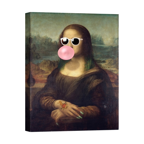 Popart canvas schilderij Leisure Time, Mona Lisa van Matt Spencer Aanbieding