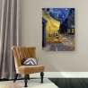 Canvas Schilderij Caféterras bij Nacht Vincent van Gogh Korting