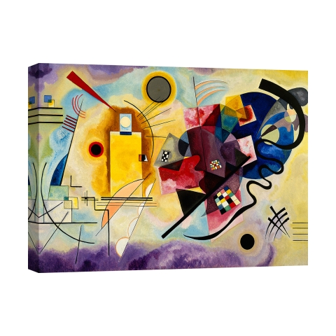 Moderne abstracte canvasprint Yellow, Red & Blue Kandinsky Aanbieding