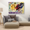 Moderne abstracte canvasprint Yellow, Red & Blue Kandinsky Korting