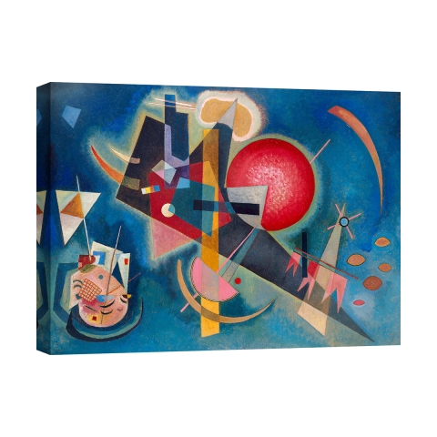 Moderne abstracte kunstafdruk op canvas Kandinsky Im Blau Aanbieding