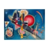 Moderne abstracte kunstafdruk op canvas Kandinsky Im Blau Aanbod