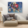 Moderne abstracte kunstafdruk op canvas Kandinsky Im Blau Korting