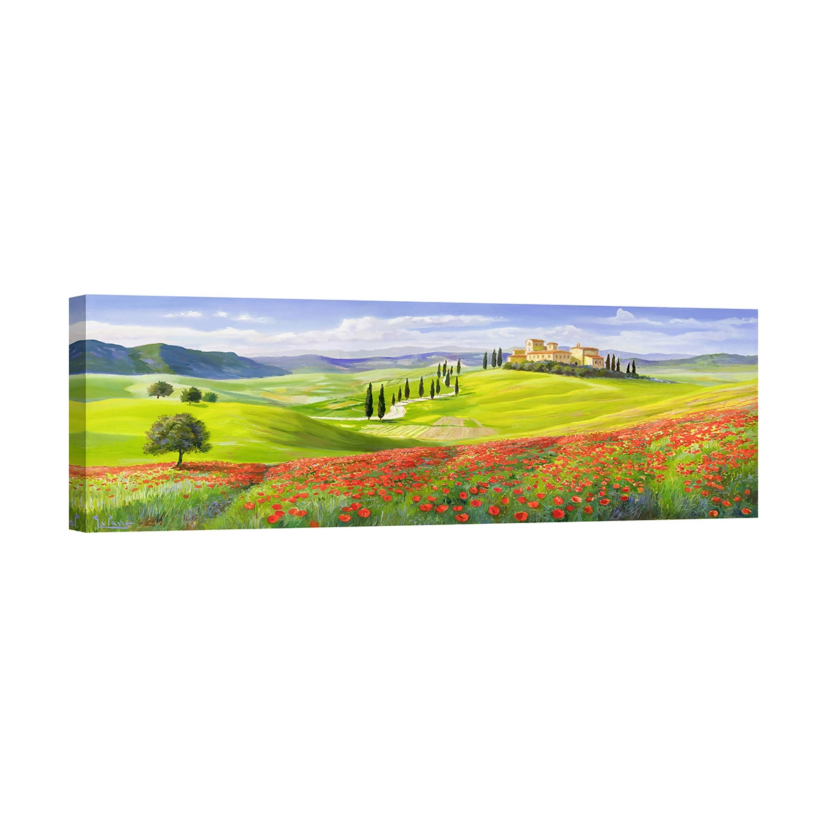 Schilderij Heuvelachtig Landschap Verso il borgo in Toscane Adriano Galasso Aanbieding Schilderij Heuvelachtig Landschap Verso il borgo in Toscane Adriano Galasso Aanbieding