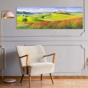 Schilderij Heuvelachtig Landschap Verso il borgo in Toscane Adriano Galasso Korting
