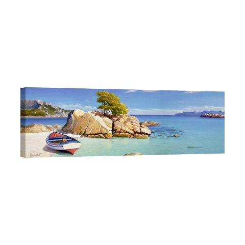 Schilderij op canvas zeegezicht Cala Smeraldo Adriano Galasso Aanbieding