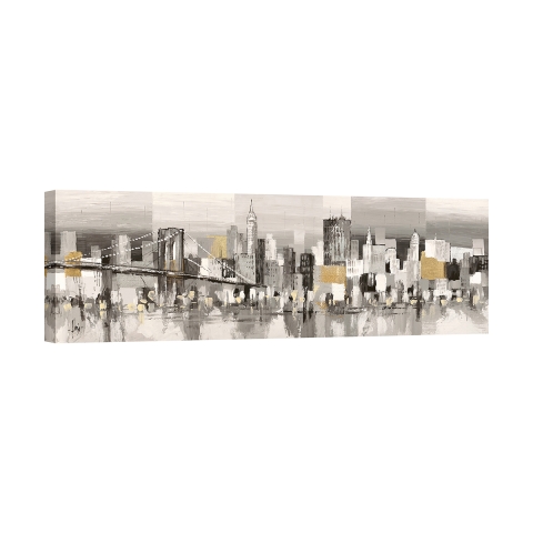 Modern abstract schilderij op canvas Manhattan & Brooklyn Bridge Luigi Florio Aanbieding