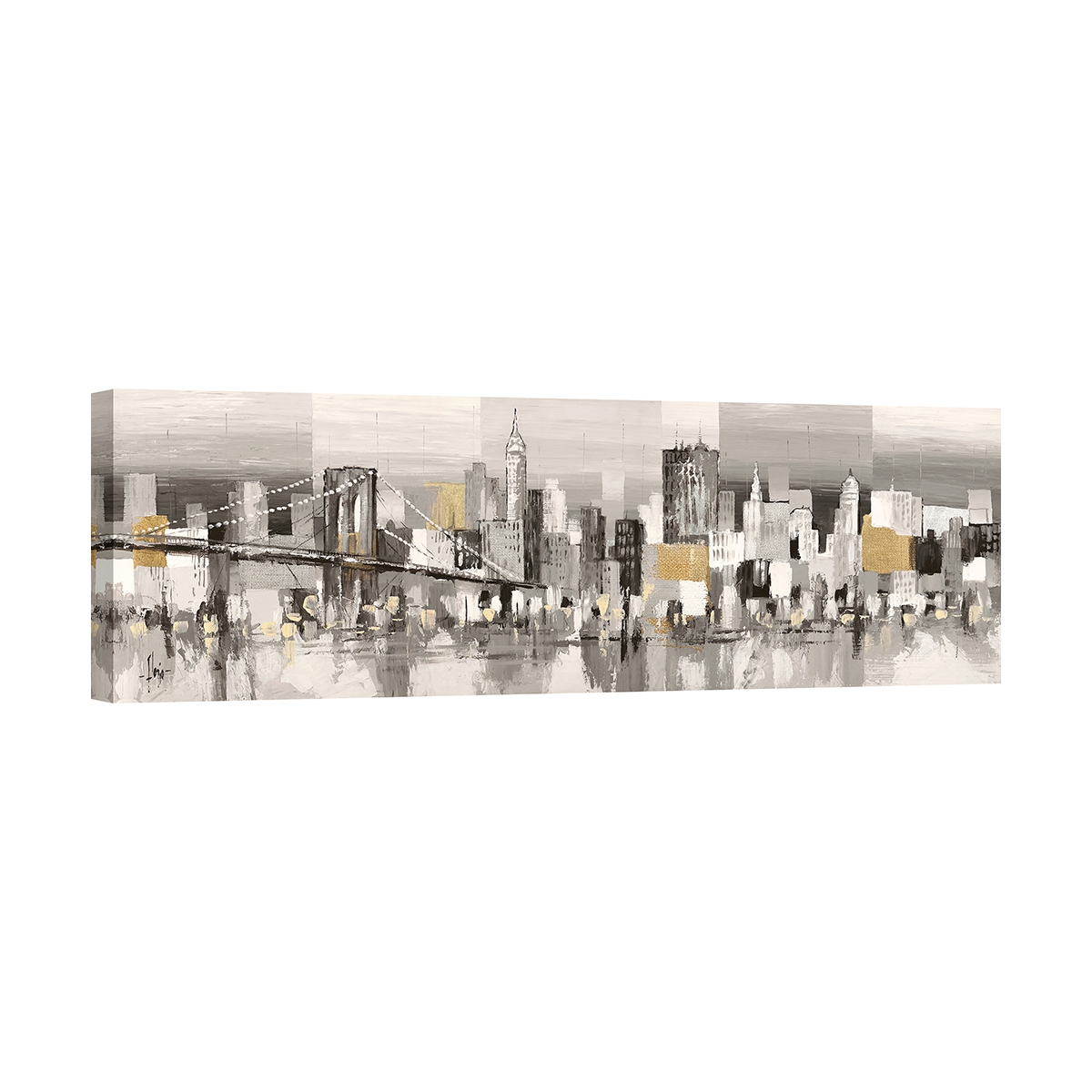Modern abstract schilderij op canvas Manhattan & Brooklyn Bridge Luigi Florio Aanbieding Modern abstract schilderij op canvas Manhattan & Brooklyn Bridge Luigi Florio Aanbieding
