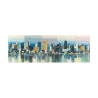 Modern schilderij op doek van urbaan landschap Manhattan Aqua Luigi Florio Aanbod