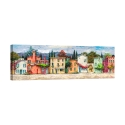 Schilderij op canvas kleurrijk landschap Italiaans dorp Luigi Florio Aanbieding