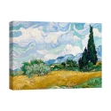 Impressionistische canvasprint "Campo di Grano con Cipressi" van Gogh Aanbieding