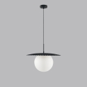 Hanglamp voor woonkamer met glazen kap 45cm Chaplin L1 Aanbod