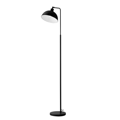 Vintage vloerlamp van zwart metaal, stijl Charleston LP Aanbieding