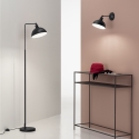 Vintage vloerlamp van zwart metaal, stijl Charleston LP Verkoop
