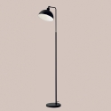 Vintage vloerlamp van zwart metaal, stijl Charleston LP Aanbod