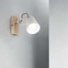 Eda AP wandlamp hout en wit metaal, verstelbaar licht, Scandinavische stijl Verkoop