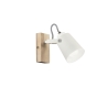 Eda AP wandlamp hout en wit metaal, verstelbaar licht, Scandinavische stijl Aanbod