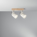 Wand- en plafondlamp met twee verstelbare lampen in wit metaal Eda AP2 Aanbieding