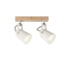 Wand- en plafondlamp met twee verstelbare lampen in wit metaal Eda AP2 Verkoop