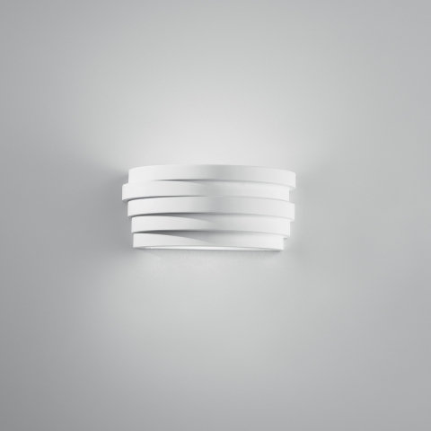 Verfbare gips wandlamp met gesatineerd glazen diffuser Flow Aanbieding