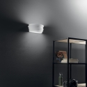 Verfbare gips wandlamp met gesatineerd glazen diffuser Flow Verkoop