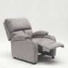 Relaxfauteuil Laura van fluweel microvezel met voetensteun Kosten