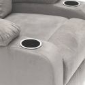 Relaxfauteuil Laura van fluweel microvezel met voetensteun Prijs
