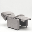 Relaxfauteuil Laura van fluweel microvezel met voetensteun Aankoop