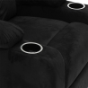 Relaxfauteuil Laura van fluweel microvezel met voetensteun 