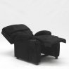 Relaxfauteuil Laura van fluweel microvezel met voetensteun 