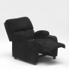 Relaxfauteuil Laura van fluweel microvezel met voetensteun 