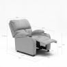 Relaxfauteuil Laura van fluweel microvezel met voetensteun 