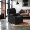 Relaxfauteuil Laura van fluweel microvezel met voetensteun 