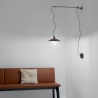 Metalen wandlamp met hanglicht in industriële stijl Eldorado Verkoop