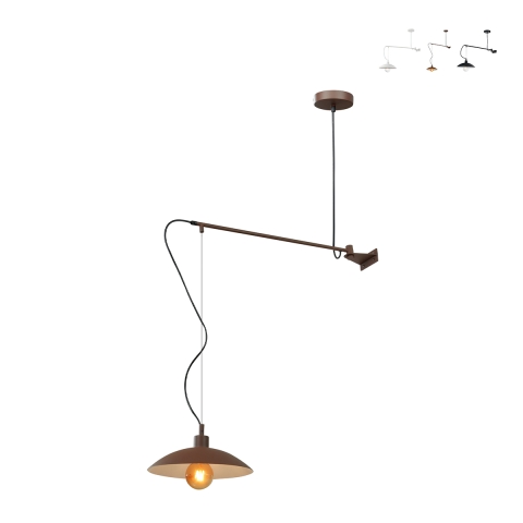 Metalen wandlamp met hanglicht in industriële stijl Eldorado Aanbieding