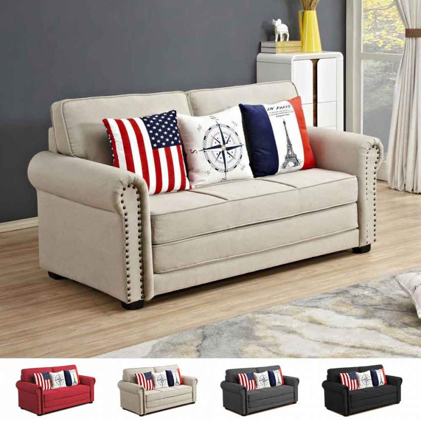 Modulaire stoffen slaapbank met kussens Sweet Dreams Verkoop Modulaire stoffen slaapbank met kussens Sweet Dreams Verkoop