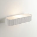 Moderne ovale wandlamp in wit gips, overschilderbaar Gatsby Aanbieding