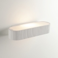 Moderne ovale wandlamp in wit gips, overschilderbaar Gatsby Aanbieding