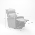 Elektrische kunstleren relaxfauteuil met wielen en liftsysteem Amalia 