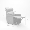 Elektrische kunstleren relaxfauteuil met wielen en liftsysteem Amalia 