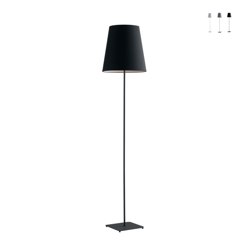 Metalen vloerlamp met stoffen lampenkap 155 cm Elvis Aanbieding