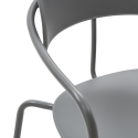 Set van 4 moderne stoelen Asmar, metaal en polypropyleen design Model
