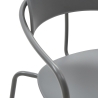 Set van 4 moderne stoelen Asmar, metaal en polypropyleen design Model