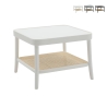 Vierkante lage tafel van gelakt hout met Weens rietplateau Thomas Aanbieding